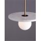 Pendule, Lustre suspendate - Pendul decorativ stil minimalist IDOR alb/opal