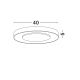 Plafoniere - Plafoniera LED design slim PADA alb D-40cm