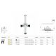 Spoturi tavan fals - Spot LED incastrabil rotativ retractabil Focus T alama