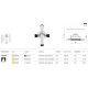 Spoturi tavan fals - Spot LED incastrabil rotativ retractabil Focus T alb