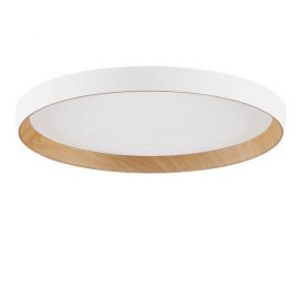 Plafoniere - Plafoniera LED design decorativ VOMOS alb/lemn D-40cm