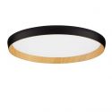 Plafoniera LED design decorativ VOMOS negru/lemn D-40cm