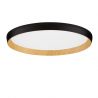 Plafoniera LED design decorativ VOMOS negru/lemn D-40cm
