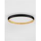 Plafoniere - Plafoniera LED design decorativ VOMOS negru/lemn D-40cm