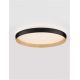 Plafoniere - Plafoniera LED design decorativ VOMOS negru/lemn D-40cm