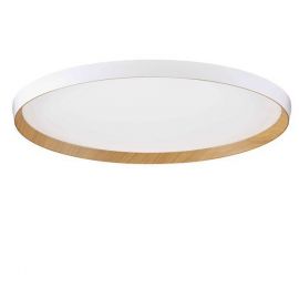 Plafoniere - Plafoniera LED design decorativ VOMOS alb/lemn D-60cm