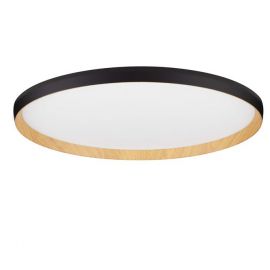 Plafoniere - Plafoniera LED design decorativ VOMOS negru/lemn D-60cm