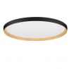 Plafoniera LED design decorativ VOMOS negru/lemn D-60cm