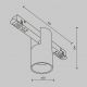 Spoturi, Proiectoare pe sina - Spot LED, accesoriu pentru sina magnetica Exility, Alfa Smart negru