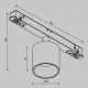 Spoturi, Proiectoare pe sina - Spot LED, accesoriu pentru sina magnetica Exility, Alfa S smart alama