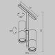 Spoturi, Proiectoare pe sina - Spot LED, accesoriu pentru sina magnetica Exility, Elti Duo smart negru