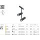 Spoturi, Proiectoare pe sina - Spot LED, accesoriu pentru sina magnetica Exility, Elti Duo smart negru