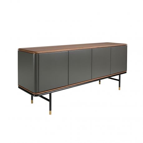 Comode - Comoda deosebita design LUX Dark Grey-Walnut 180x45cm