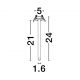 Spoturi tavan fals - Spot LED incastrabil design tubular STILVI, H-24cm