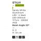 Spoturi tavan fals - Spot LED incastrabil design tubular STILVI, H-24cm