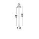 Spoturi tavan fals - Spot LED incastrabil design tubular STILVI alb, H-44cm