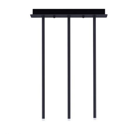 Plafoniere cu spoturi, Spoturi aplicate - Plafoniera cu 3 Spoturi LED reglabile design tubular STILVI negru, H-65cm