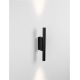 Aplice, corpuri de iluminat pentru pereti - Aplica LED ambientala stil minimalist PARON negru H-30cm
