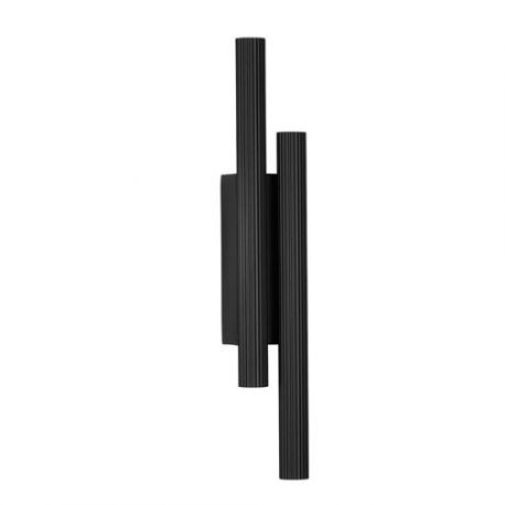 Aplice, corpuri de iluminat pentru pereti - Aplica LED ambientala stil minimalist PARON 2 negru H-38cm