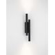 Aplice, corpuri de iluminat pentru pereti - Aplica LED ambientala stil minimalist PARON 2 negru H-38cm