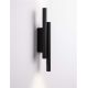 Aplice, corpuri de iluminat pentru pereti - Aplica LED ambientala stil minimalist PARON 2 negru H-38cm