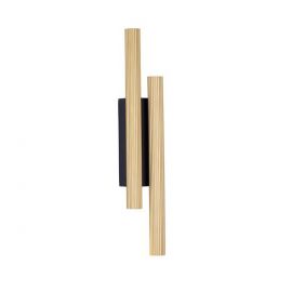 Aplice, corpuri de iluminat pentru pereti - Aplica LED ambientala stil minimalist PARON 2 auriu/negru H-38cm