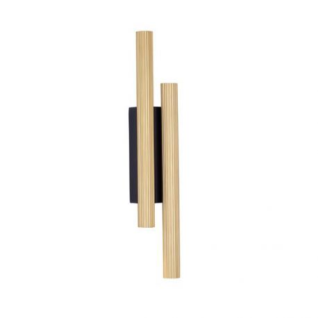 Aplice, corpuri de iluminat pentru pereti - Aplica LED ambientala stil minimalist PARON 2 auriu/negru H-38cm