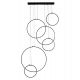 Pendule, Lustre suspendate - Lustra cu 6 inele LED suspendate Ring XXL negru