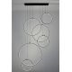 Pendule, Lustre suspendate - Lustra cu 6 inele LED suspendate Ring XXL negru