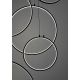 Pendule, Lustre suspendate - Lustra cu 6 inele LED suspendate Ring XXL negru