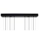 Pendule, Lustre suspendate - Lustra cu 6 inele LED suspendate Ring XXL negru