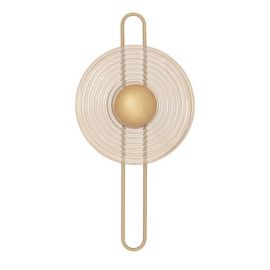 Aplice, corpuri de iluminat pentru pereti - Aplica LED moderna design decorativ NOUS alama/chihlimbar