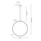 Pendule, Lustre suspendate - Lustra design inelar LED Ring 80 negru