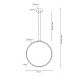 Pendule, Lustre suspendate - Lustra design inelar LED Ring 60 negru