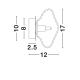 Aplice, corpuri de iluminat pentru pereti - Aplica moderna design decorativ KING D-17cm