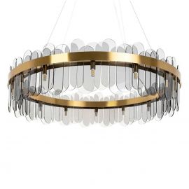Pendule, Lustre suspendate - Lustra suspendata design modern Glamor 100 fumuriu