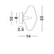 Aplice, corpuri de iluminat pentru pereti - Aplica moderna design decorativ KING D-22cm