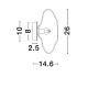 Aplice, corpuri de iluminat pentru pereti - Aplica moderna design decorativ KING D-26cm