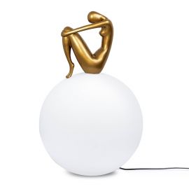 Lampadare - Lampa de podea decorativa cu design original Woman 35 auriu