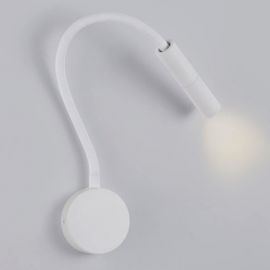 Iluminat pentru baie - Aplica cu reader LED cu brat flexibil IP44 SONICA alba