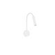 Iluminat pentru baie - Aplica cu reader LED cu brat flexibil IP44 SONICA alba
