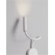 Iluminat pentru baie - Aplica cu reader LED cu brat flexibil IP44 SONICA alba