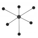 Aplica de perete LED design ambiental SHADOW M negru