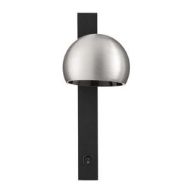 Aplice, corpuri de iluminat pentru pereti - Aplica LED moderna stil minimalist LUSA negru/nickel