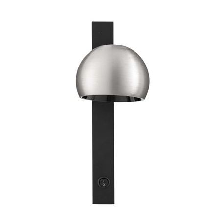 Aplice, corpuri de iluminat pentru pereti - Aplica LED moderna stil minimalist LUSA negru/nickel