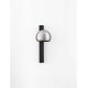 Aplice, corpuri de iluminat pentru pereti - Aplica LED moderna stil minimalist LUSA negru/nickel