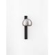 Aplice, corpuri de iluminat pentru pereti - Aplica LED moderna stil minimalist LUSA negru/nickel