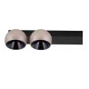 Plafoniera LED moderna stil minimalist LUSA 2L negru/cafeniu