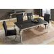 Mese dining - Masa eleganta cu picioare curbate Modern Barock argintiu/ negru