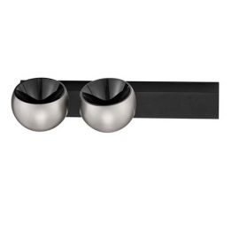 Plafoniere cu spoturi, Spoturi aplicate - Plafoniera LED moderna stil minimalist LUSA 2L negru/nickel